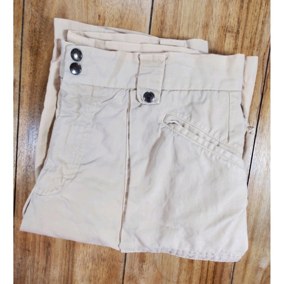 Vintage Burberry London Cargo Shorts Mens 34 Beige Tan Made in Italy Distressed - Picture 1 of 8
